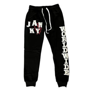 Personalizado 350gsm Puff impreso 100% algodón hombres Jogging pantalones sueltos pierna ancha cintura alta Casual estilo deportivo - Product Image 1