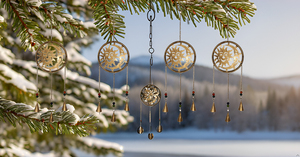 Antique Outdoor Hanging Metal <b>Bell</b> Wind <b>Chime</b> Handmade Sun Moon Wind <b>Chime</b> for Balcony Decorative Garden Ornaments - Product Image 5