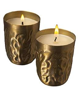 Bougeoir en métal imprimé avec pot de bougie, décoration de fête, Design personnalisé disponible - Product Image 4