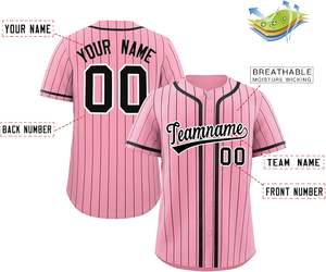 Camiseta de Béisbol Personalizada de Talla Grande con Botones, Corte Profesional, Tejido de Malla Transpirable de Secado Rápido, Camiseta de Softbol con Bordado Tackle Twill - Product Image 4