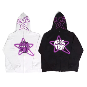 Sweat-shirts d'hiver surdimensionnés pour hommes, style zippé tendance, 100% coton, manches longues, poches latérales, imperméables - Product Image 1