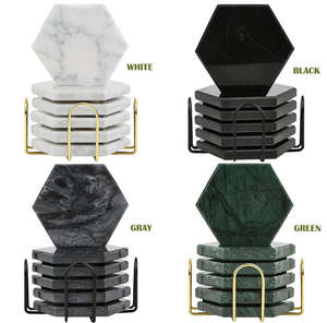 Handmade Wholesale Decorative Natural <b>White</b> black Marble <b>coasters</b> <b>white</b> <b>coaster</b> and black <b>white</b> <b>coaster</b> <b>coasters</b> - Product Image 2