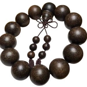 Rosario Budista de Madera de Agar de Vietnam, Estilo Étnico, Cadenas Naturales Sumergibles, Diseño de Tigre Moteado, Joyería Masculina, Cuentas de Madera Hechas en Vietnam - Product Image 1