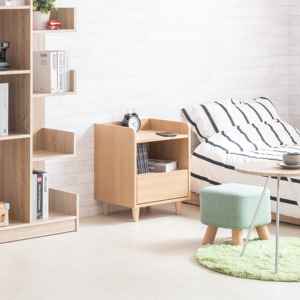 Modern DIY <b>Small</b> <b>Table</b> for Bedroom Minimalist Japanese Design with <b>Storage</b> Feature - Product Image 1