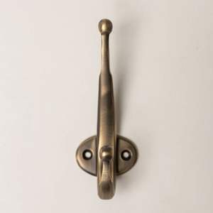 Brass wall hooks sleek modern bathroom kitchen hallway decor decorative hardware sturdy solid rustproof wall mount storage - Product Image 2