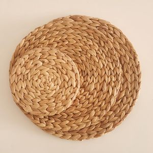 Prix bon marché napperons ovales en jacinthe d'eau décoration de table tissage à la main napperon naturel du Vietnam - Product Image 5