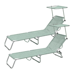 2 comodi lettini 180x55x90cm blu pieghevoli e portanti per il relax in giardino mare o piscina - Product Image 1