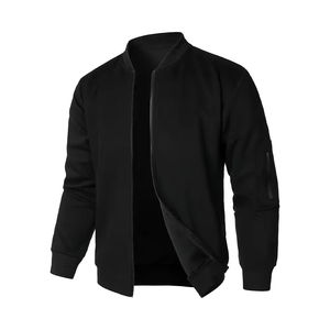 Chaqueta Casual de Primavera para Hombre, Nueva Moda, Alta Calidad, Sólida, Entallada, Talla Grande, Venta al por Mayor de Fábrica, Chaqueta Bomber Informal para Hombre - Product Image 1