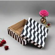 Boîte à bijoux moderne avec incrustation d'os géométrique en damier naturel, disponible à prix de gros. - Product Image 4