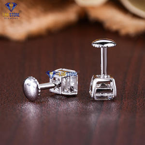 0,80 TDW Asscher Cut Diamond White Gold Earring by Labstone / Incomparable Diamond Beauty/Color DE LA EF-VS - Product Image 5