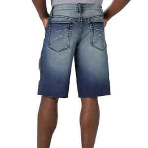 Pantalones Cortos Vaqueros Vintage de Algodón 100% para Hombre, Estilo Casual de Verano, Lavado Ácido, Desgastado, Roto, Impermeable - Product Image 3