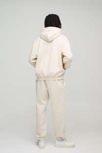 ชุดวอร์ม2ชิ้นมีฮู้ดสำหรับผู้ชายชุดกีฬากลางแจ้งขนาดพิเศษระบายอากาศได้ดีชุดกางเกงขาบานลายพื้นสำหรับฤดูหนาว - Product Image 3