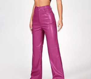 Pantalon en cuir pour femmes Poignée parfaite Offre Spéciale Casual Wear Breathable Hot Selling Best Material Pantalons en cuir pour femmes/pantalons pour femmes - Product Image 3