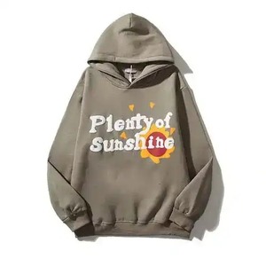 Nueva llegada Puff Print Hoodies Hombres Logotipo personalizado Impresión de alta calidad 100% Algodón Peso pesado Sweat Puff Printing Hoodie - Product Image 3