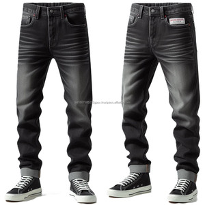 กางเกงยีนส์สไตล์วินเทจสีดำสั่งทำซักได้สีเข้มสีเข้มสีเข้มสีเข้มงานปาร์ตี้แนวสตรีทฮิปฮอปซักได้ - Product Image 6