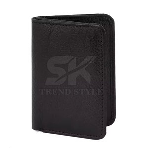 Cartera Bifold de Cuero Genuino de un Solo Color, Venta Caliente OEM 2026, Cartera Bifold de Cuero PU de un Solo Color de Excelente Calidad para Hombre - Product Image 5