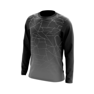T-shirt oversize à manches longues pour homme, 100 % coton épais, personnalisable avec logo et impression par sublimation, pas cher - Product Image 1