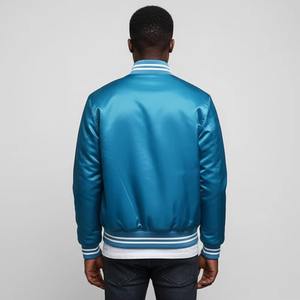Chaqueta Bomber Varsity Reversible de Invierno para Hombre, Estilo Casual, Delgada, con Cuello Alto, Resistente al Viento, de Forro Polar, Vintage, MOQ Bajo, 2025 - Product Image 2