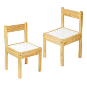 Solid Birch Wood Montessori <b>Chairs</b> for <b>Kids</b> Portable and Foldable Modern Design for Dining 2-Piece Set - Product Image 1
