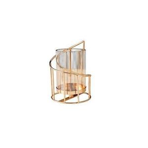 Arrivée or bougeoir métal bougeoir verre mariage table décoration et église décor - Product Image 1