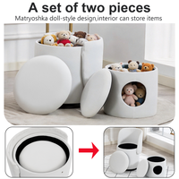 360 °   Chaise de salle à manger pivotante avec rangement intégré, rembourrée et capitonnée, avec lit pour chat offert, pour chambre et salle à manger