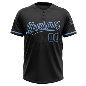 Maillot de baseball à deux boutons, logo personnalisé, dernier design, vêtements d'équipe, vente chaude, prix bas, maillot de baseball à deux boutons - Product Image 4