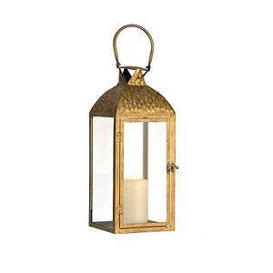 Aluminium <b>Gold</b> Color Hanging <b>Lantern</b> With Glass Chimney Set Of Three Different Sizes <b>Lantern</b> For Home Decor - Product Image 2