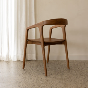 Silla de comedor con brazo de teca sólida de estilo moderno para uso en cocina en apartamentos, hogar, Hotel, restaurante, muebles - Product Image 6