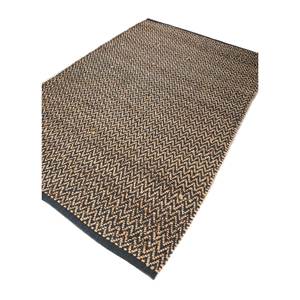 พรมทอแบนสีเบจและสีน้ำตาลลายเชฟรอนและลายทางจากเส้นใยปอกระเจาและป่าน สำหรับห้องนั่งเล่นหรือห้องนอน รุ่น PDJT-660 - Product Image 2