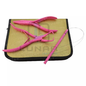 Cinta profesional en kit de herramientas de extensión de cabello en color azul titanio logotipo personalizado etiquetado en herramientas y embalaje - Product Image 6