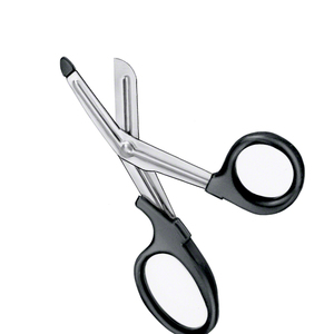 Ciseaux de soins infirmiers universels de haute qualité en acier inoxydable 6 pouces avec manche en plastique noir, ciseaux utilitaires EMT pour la chirurgie, certifiés CE - Product Image 1