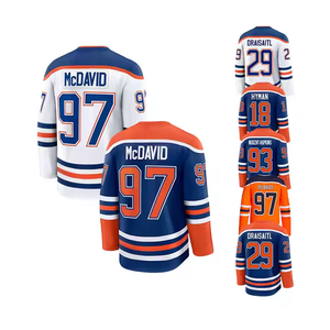 เสื้อกีฬาเสื้อฮอกกี้น้ำแข็งเย็บแบบใหม่ผลิตจากโพลีเอสเตอร์วัสดุพิมพ์ซับลิเมชันออกแบบได้ตามต้องการชื่อทีม - Product Image 3