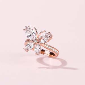 Bague en argent sterling Jeulia avec motif papillon taille marquise - Bijou tendance et romantique pour promesse - Product Image 6
