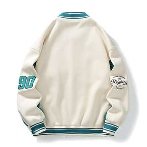 Nouvelle veste universitaire pour hommes, logo personnalisé, broderie, corps, manches, veste universitaire du lycée, polyester, laine, cuir - Product Image 2