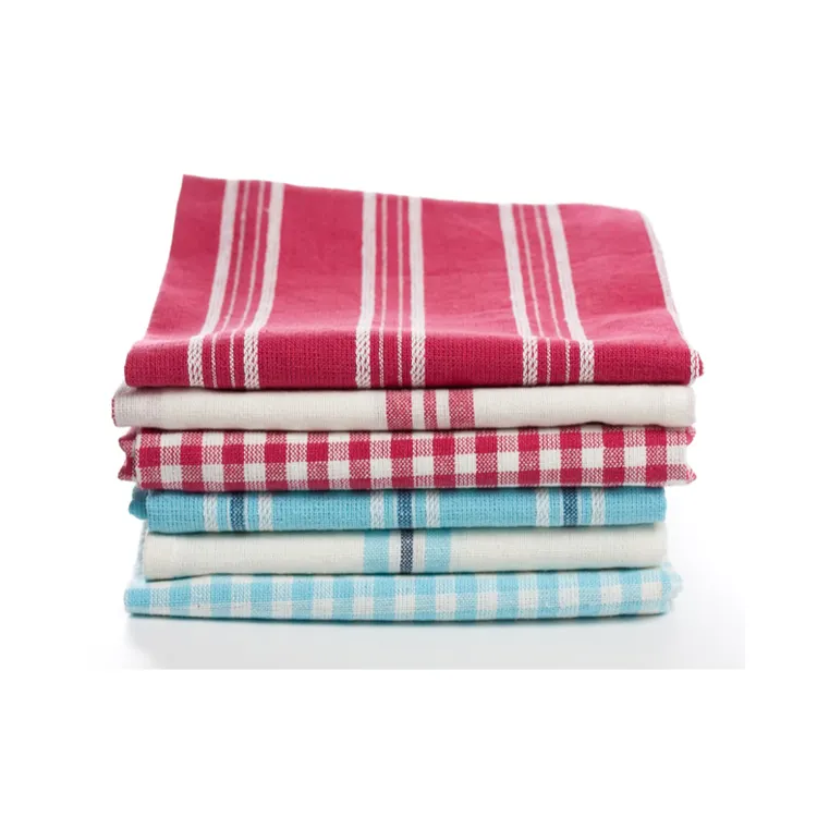 Fornitore leader di dimensioni personalizzate elegante e di lusso all'ingrosso 100% cotone lino stampato asciugamani da cucina...