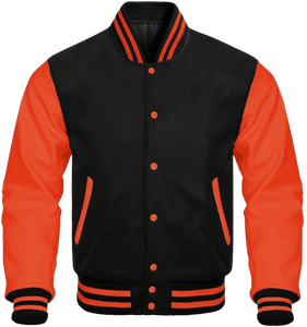 แจ็กเก็ตขนเบสบอลตามสั่งแขนเสื้อหนังแท้แจ็คเก็ตเลตเทอร์แมน - Product Image 6