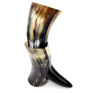 Tazas de cuerno para beber Natural de gran venta de buey vikingo bebiendo con soporte tazas de cuerno 2025 venta al por mayor bebiendo cerveza vino directo de fábrica - Product Image 1