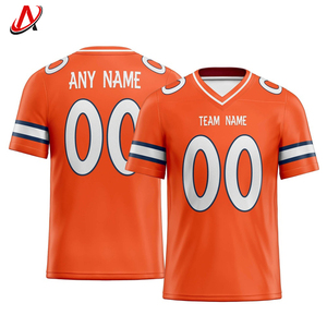 Camiseta de fútbol de alta calidad con estampado azul con blanco, venta al por mayor, ropa de fútbol americano personalizada, camiseta de ropa de fútbol - Product Image 4