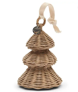 Adorno Navideño de Ratán Natural, Decoración Navideña Hecha a Mano, Decoración de Mimbre para el Hogar y el Árbol de Navidad - Product Image 1