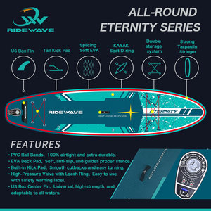 RIDEWAVE Nouvelle série Stand-Up <span class=keywords><strong>Paddle</strong></span> Board Factory OEM Logo Planche de pêche <span class=keywords><strong>gonflable</strong></span> avec matériau de point de chute pour les sports nautiques - Product Image 5