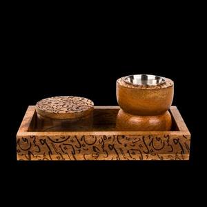 Ensemble de brûleur à bakhoor imprimé à la main, brûleur à encens en bois pour la décoration de la maison et les produits de parfum par faizacraft - Product Image 5