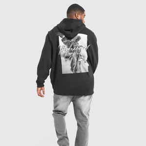 Pull à capuche d'hiver personnalisable pour hommes taille XS 100% coton poche kangourou avec logo OEM Sudaderas Huddies blanc - Product Image 3