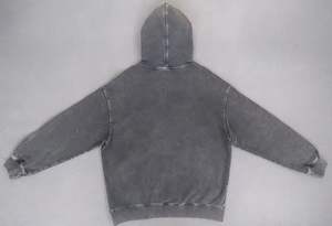 เสื้อฮู้ดดี้โอเวอร์ไซส์พิมพ์โลโก้ตามสั่ง ผู้ผลิต OEM เสื้อฮู้ดดี้ผู้ชายแบบสวมหัว รุ่นใหม่ล่าสุด - Product Image 6