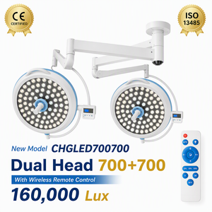 Lampe chirurgicale LED sans ombre, 80 ampoules, 160000 Lux, télécommande, double dôme, plafonnier pour salle d'opération - Product Image 4
