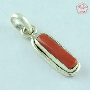 Effulgence natural coral handmade pendant 925 sterling silver pendant jewelry gemstone silver jewellery wholesaler