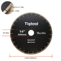 Lame de scie diamantée segmentée silencieuse de 350 mm (14 po) à faible bruit et longue durée de vie, haute précision pour la découpe de carreaux et dalles de marbre