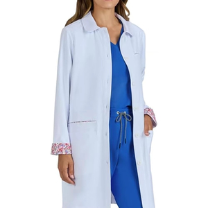 Batas de Enfermera Blancas para Mujer, Transpirables, de Poliéster y Algodón, para Uso Hospitalario, Batas de Laboratorio, Productos de Laboratorio, Batas de Farmacia - Product Image 1