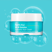 SOLUTION DR-V8 FARMSTAY CRÈME À L'ACIDE HYALURONIQUE-CPNP Fabriqué en Corée-Blanchissant Anti-rides Anti-âge Hydratant Raffermissant