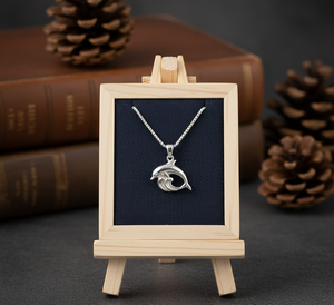 Rhodium Link <b>Chain</b> Necklace Daily Wear Dolphin Animal Pendant <b>Gold</b> Plated Minimalist Trending Fashion Gift <b>Men</b> Women Rudra Gems - Product Image 2