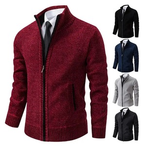 COATED <b>FLEECE</b> JACKET Dovfanny New Hot Men's <b>Sweater</b> Coat Cotton High Quality Knitted <b>Sweater</b> Custom Jumper Oem Casual <b>Sweater</b> - Product Image 3